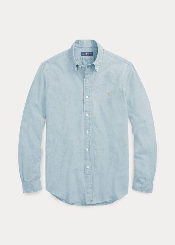 Men's Polo Ralph Lauren Classic Fit Chambray Shirts | 180329LGZ